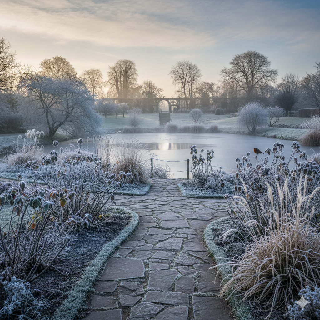 بحافةِ رياضٍ بارد